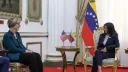 Presidente interina da Venezuela, Delcy Rodríguez, reúne-se com enviado dos EUA