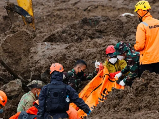 Número de mortos devido ao deslizamento de terra em Java, na Indonésia, sobe para 85