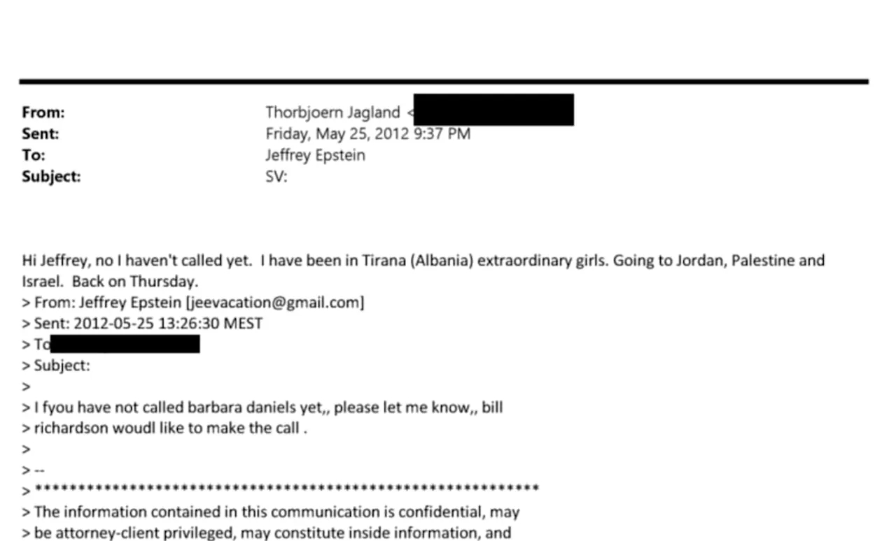 Norway's ex-PM Thorbjorn Jagland and ex-FM Borge Brende under separate probes over Epstein links