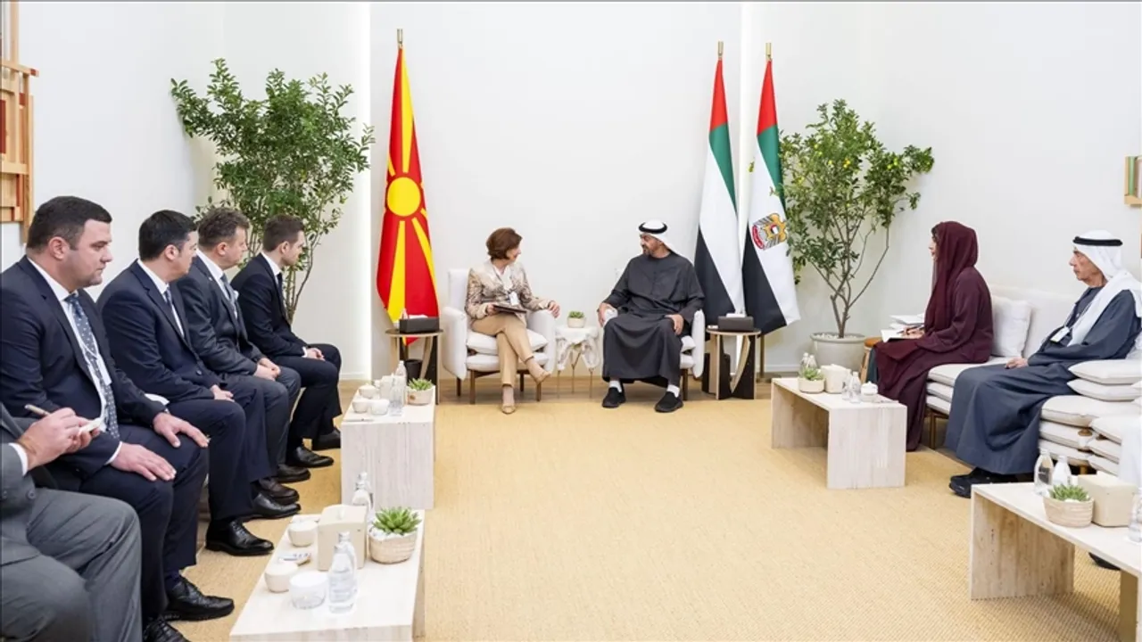Presidentja e Maqedonisë së Veriut takohet me homologun nga Emiratet e Bashkuara Arabe