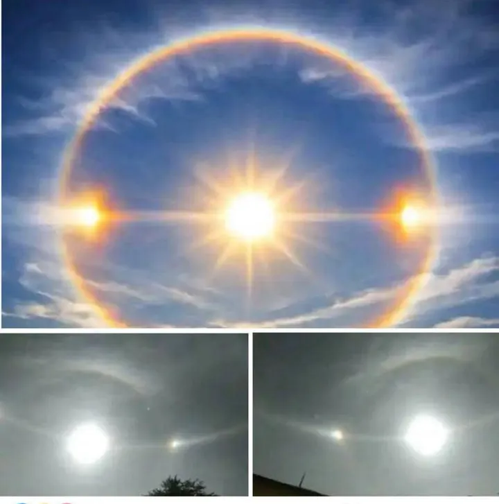 Solar Halo: Yadda mazauna birnin Jos a Nijeriya suka ga al'ajabin rabuwar Rana gida uku