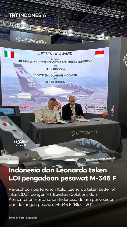 Raksasa pertahanan Italia Leonardo dan Indonesia menandatangani LoI untuk pesawat M-346 F