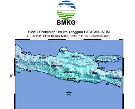 Gempa M6,4 di lepas pantai Pacitan, guncangan terasa hingga Jombang