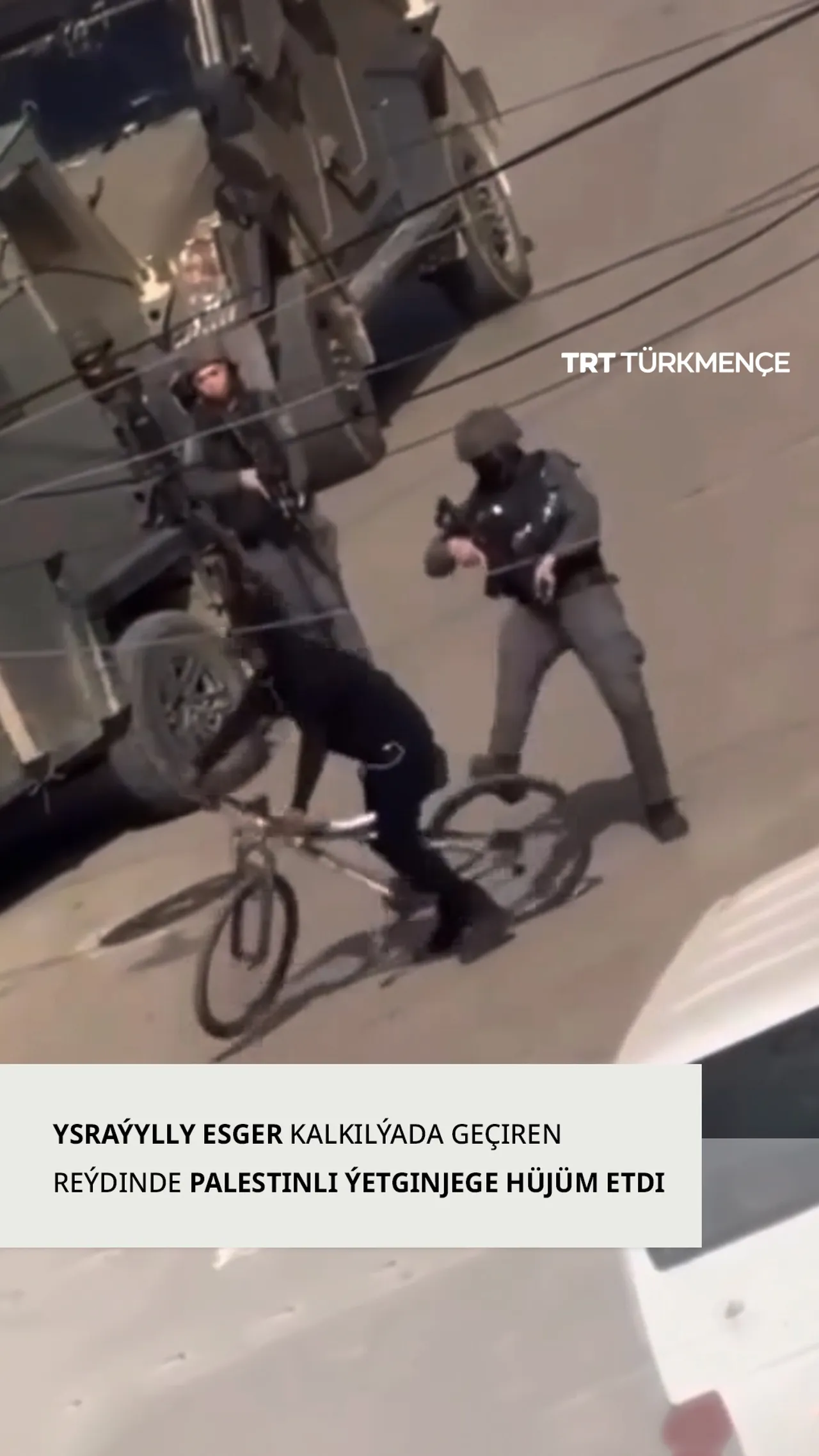 Ysraýylly basyp alyjy güýçler palestinli ýetginjege hüjüm etdi.