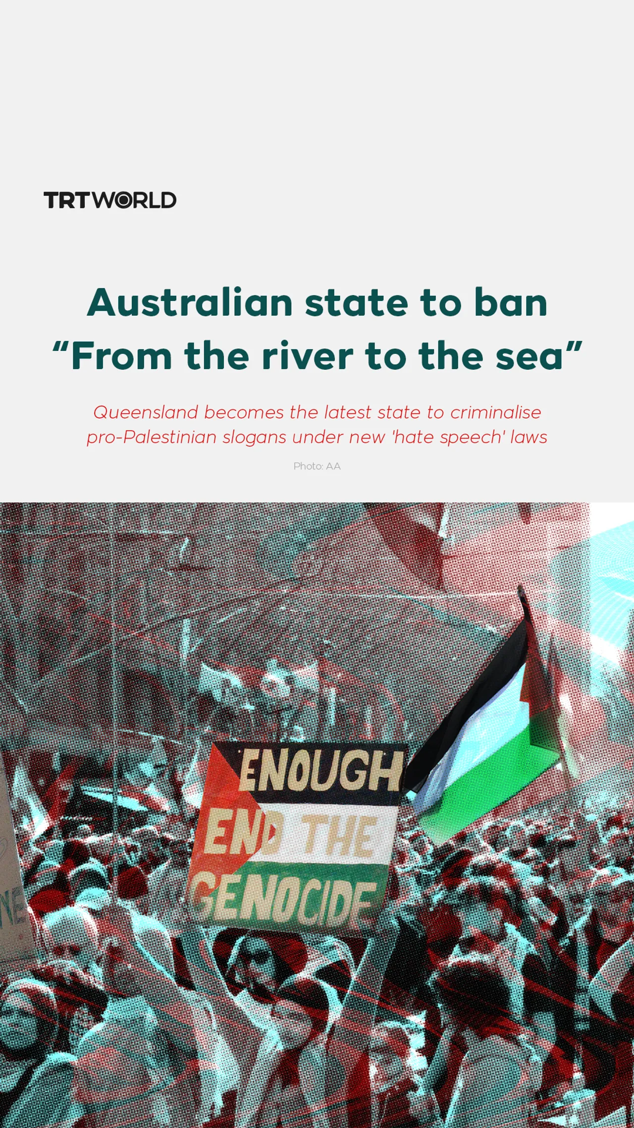 Australian state to ban “From the river to the sea”