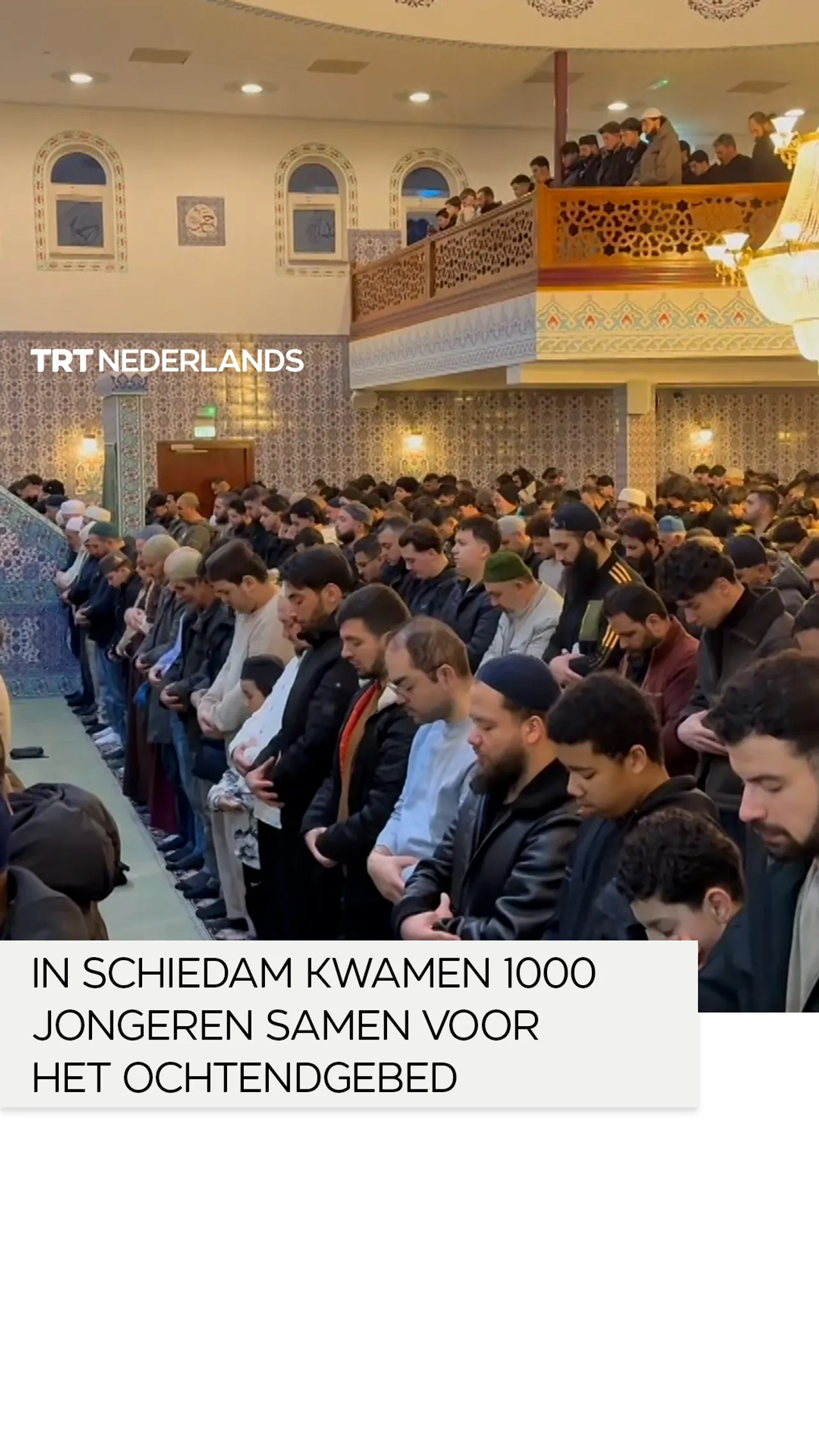 In Schiedam kwamen 1000 jongeren samen voor het ochtendgebed