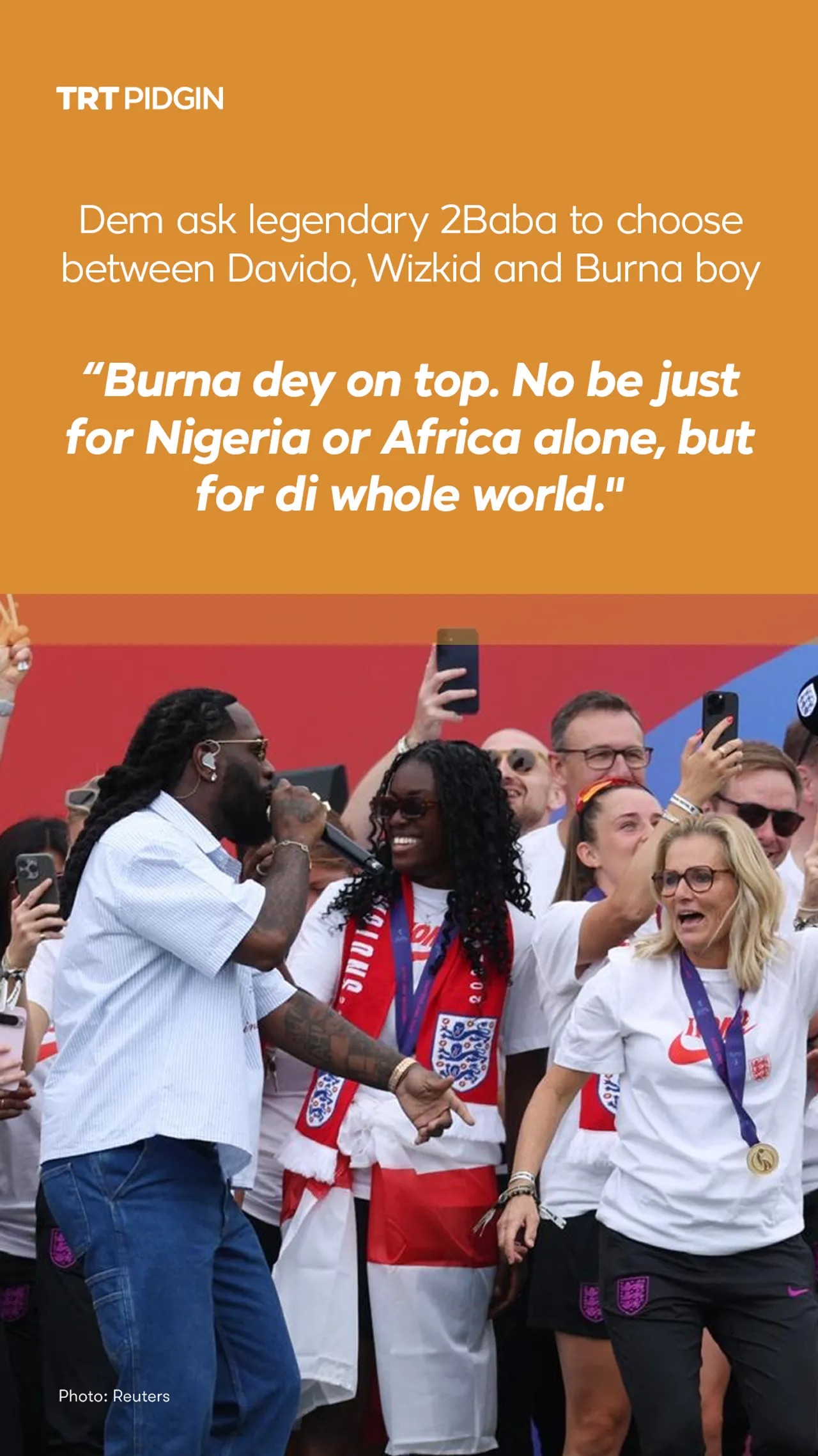 Legendary 2Baba choose oga between three Afrobeats masters