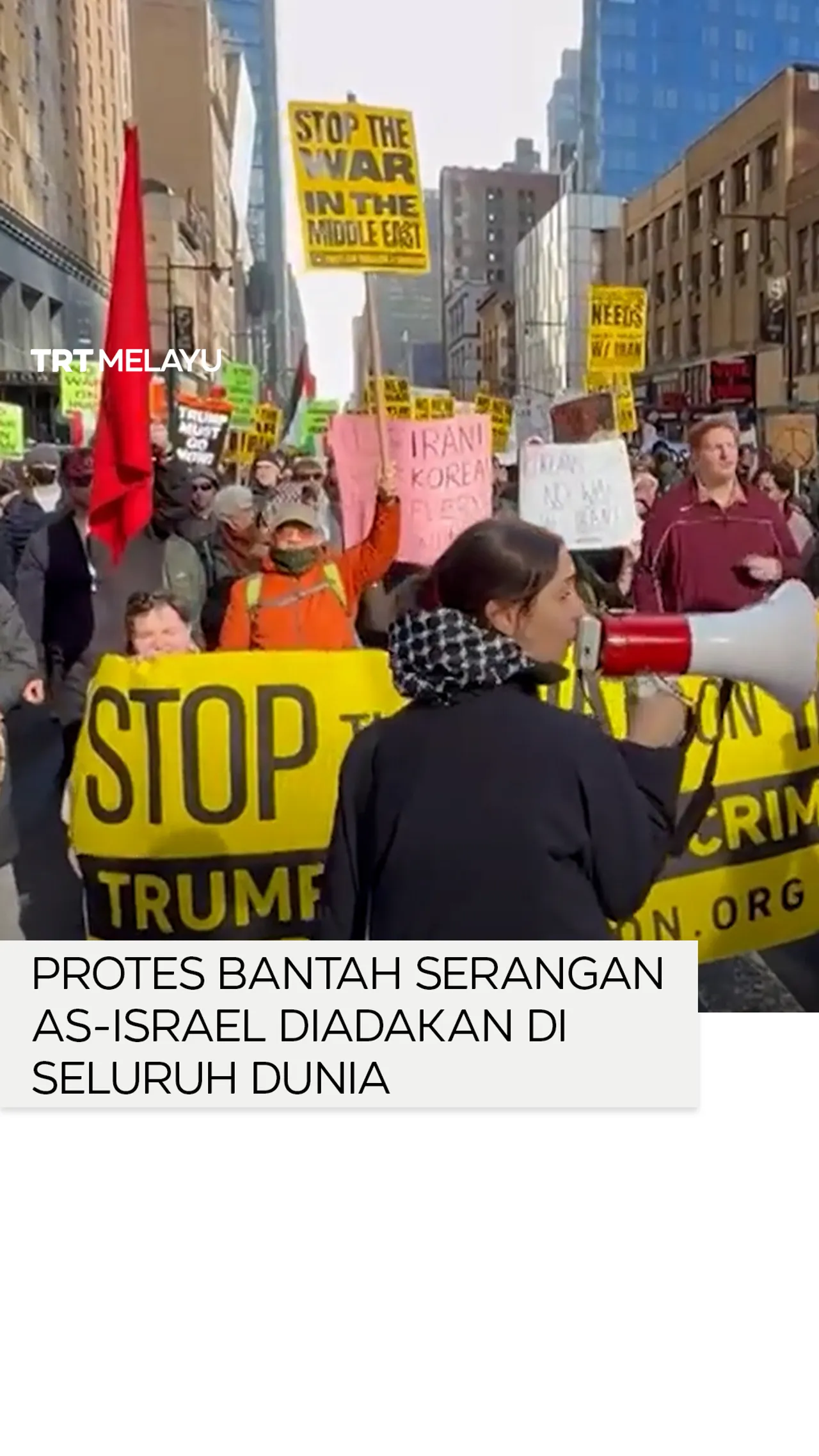 Protes bantah serangan AS-Israel diadakan di seluruh dunia