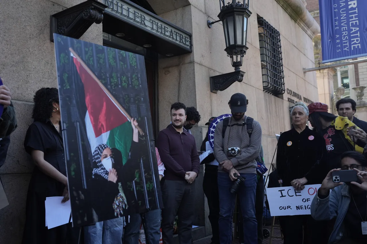 Pro-Palestinian activist Mahmoud Khalil’s supporters rally at Columbia one year after his detention