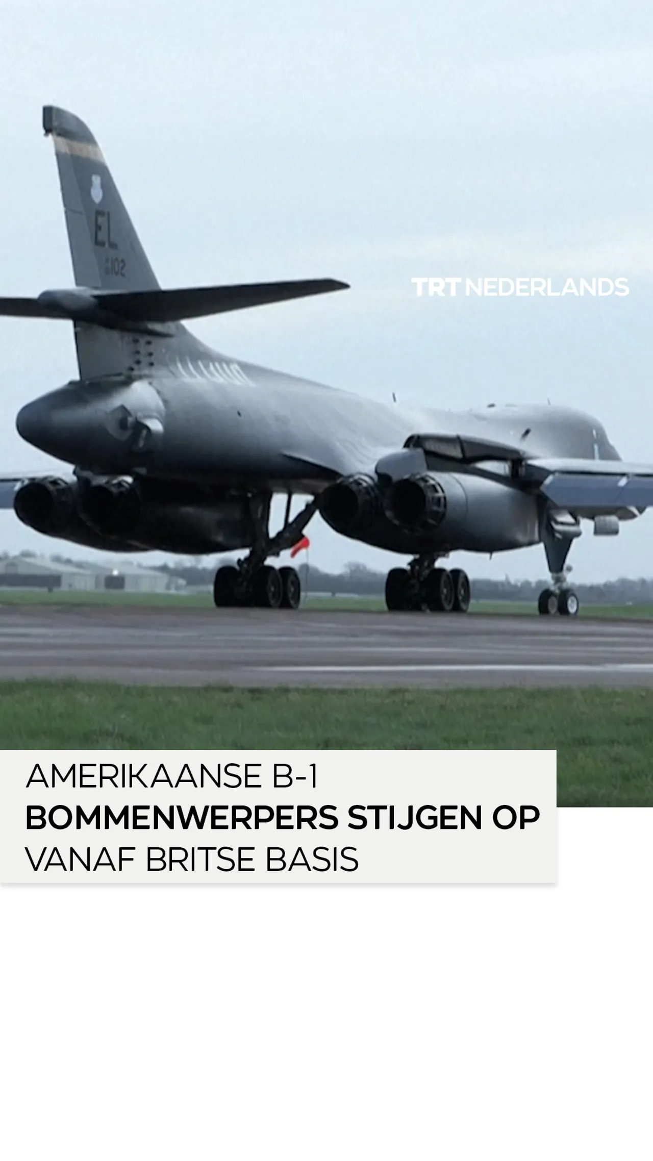 Amerikaanse B-1 bommenwerpers stijgen op vanaf Britse basis
