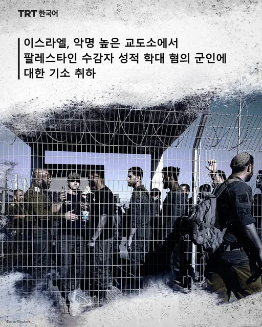 이스라엘, 악명 높은 교도소에서 팔레스타인 수감자 성적 학대 혐의 군인에 대한 기소 취하