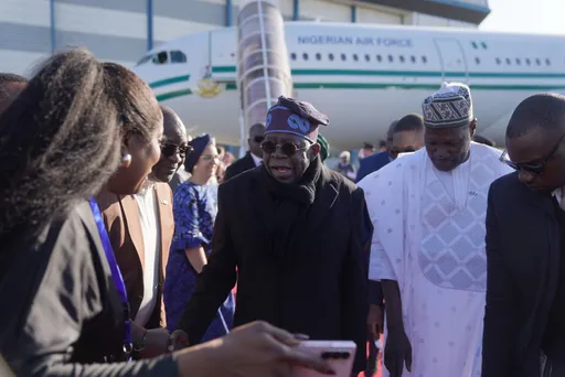 King Charles go welcome Tinubu and im wife for Windsor Castle