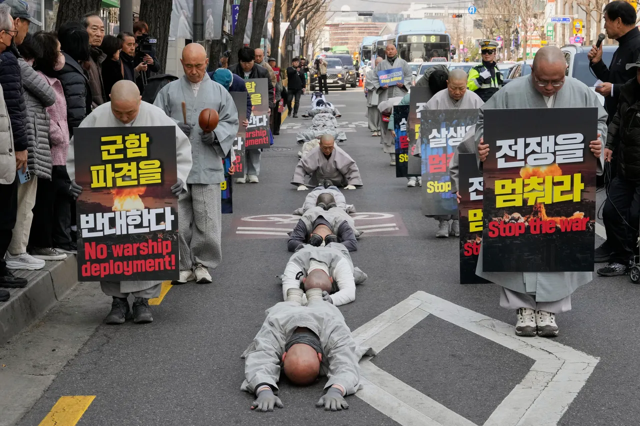 대한민국 승려들, 이란에 대한 미국-이스라엘 전쟁에 반대하며 시위 벌여