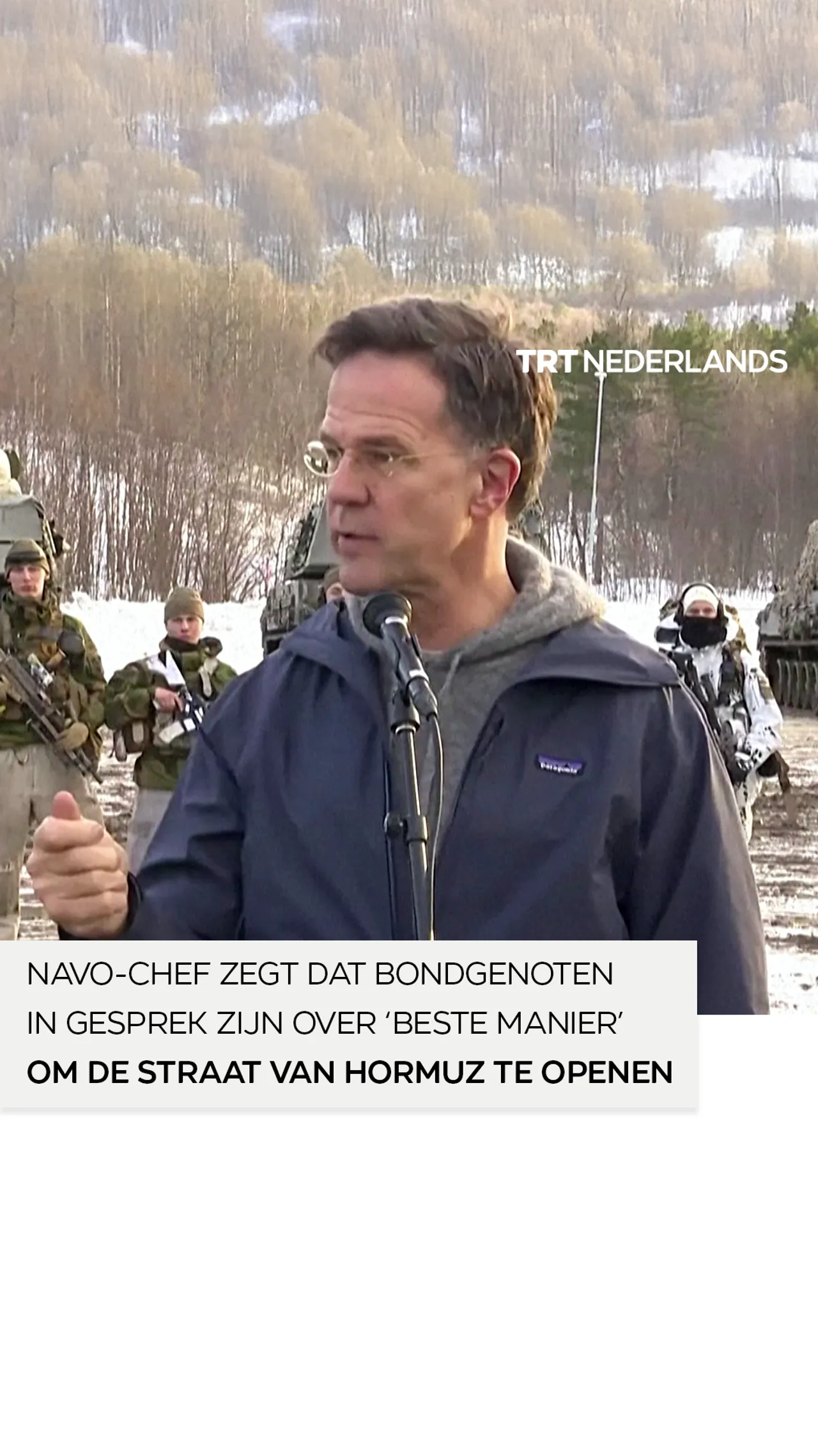 NAVO-chef zegt dat bondgenoten in gesprek zijn over ‘beste manier’ om de Straat van Hormuz te openen