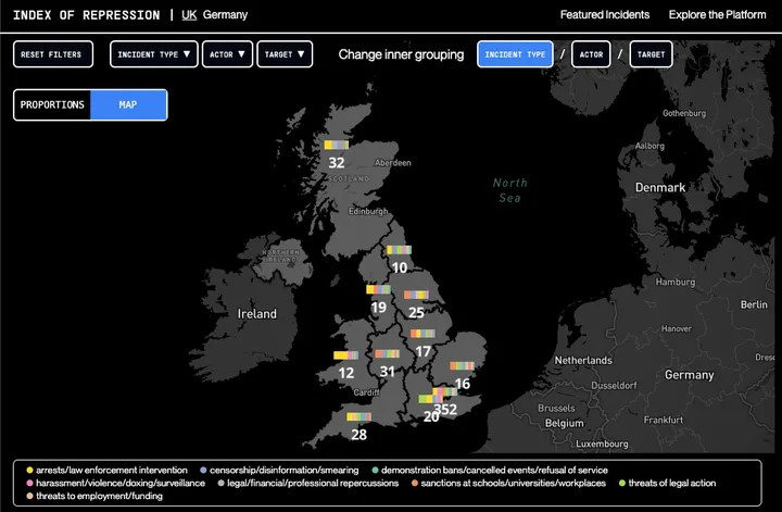 ‘Tracking repression’: New database maps criminalisation of Palestine solidarity in Britain