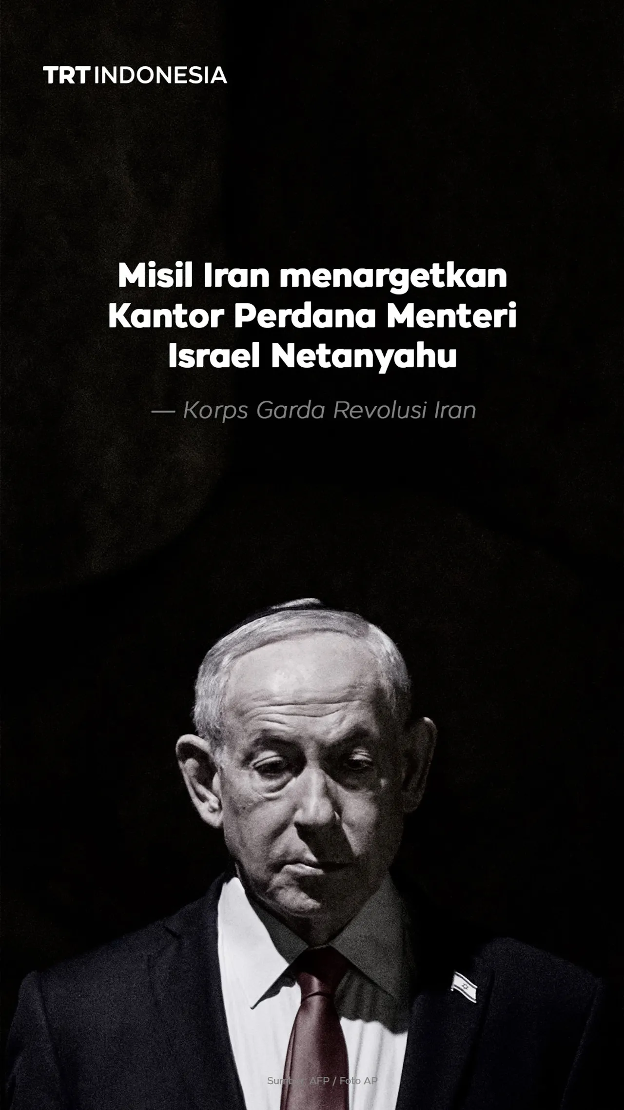 Misil Iran menargetkan kantor Perdana Menteri Israel Netanyahu