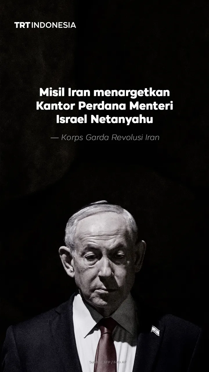 Misil Iran menargetkan kantor Perdana Menteri Israel Netanyahu