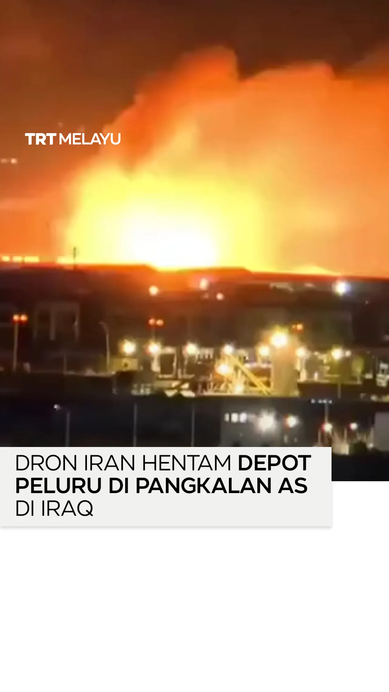 Dron Iran hentam depot peluru di pangkalan AS di Iraq