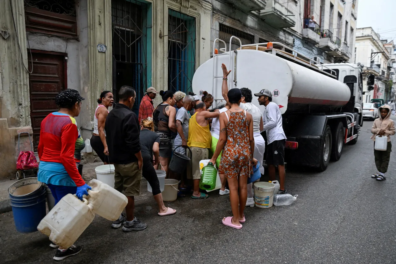Cubans queue for water in Havana as fuel shortages leave thousands without supply