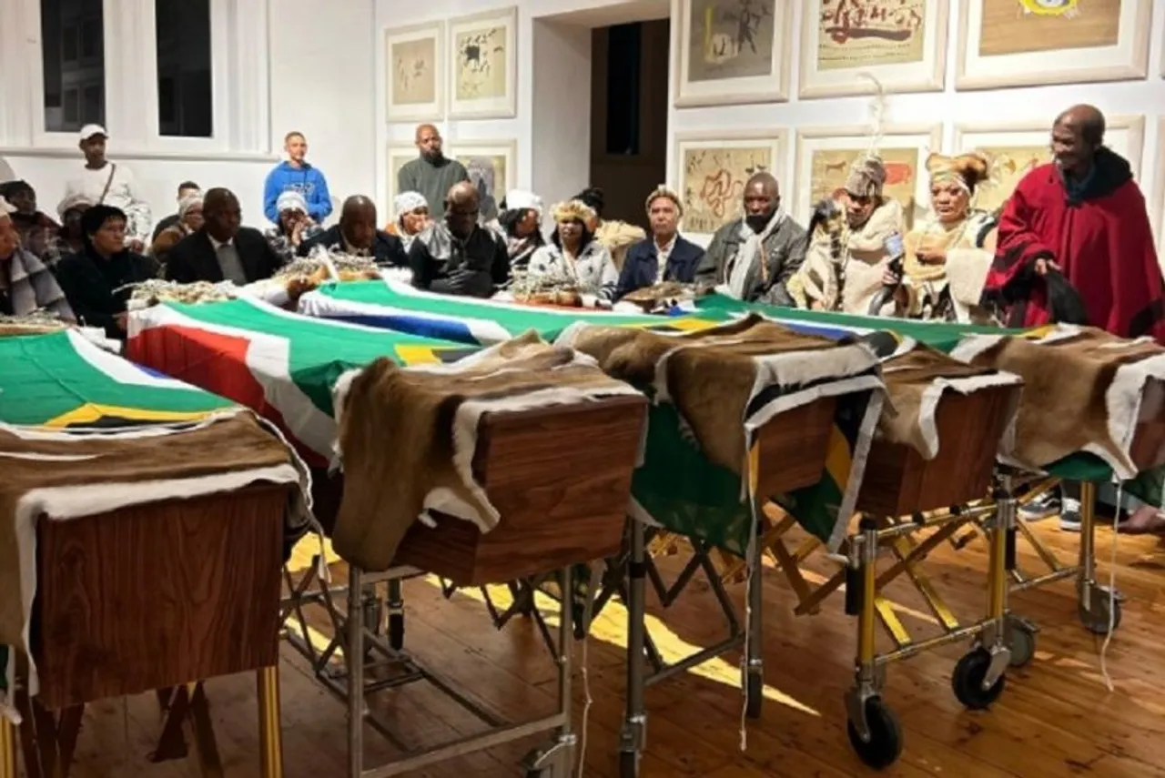 South Africa reburies looted human remains recovered from European museums