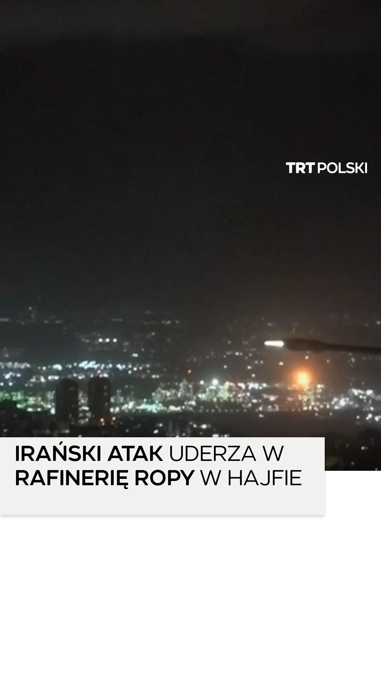 Syreny alarmowe włączyły się, gdy irański pocisk trafił w izraelską rafinerię