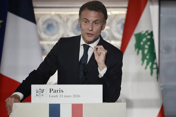 Macron, alongside Lebanese minister, warns against Israeli 'occupation' of southern Lebanon