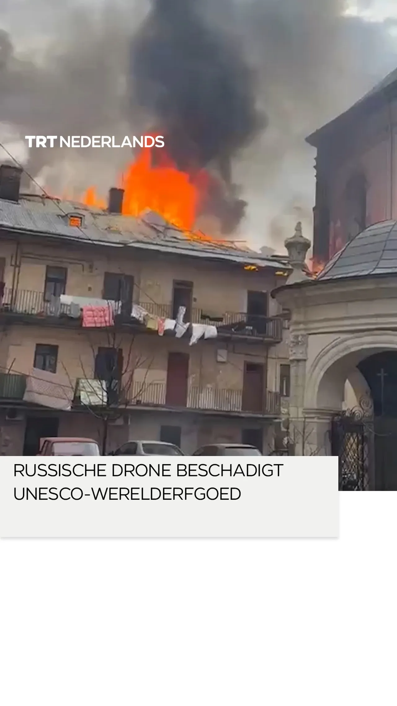 Russische drone raakt historisch centrum van Lviv en beschadigt Unesco-werelderfgoed