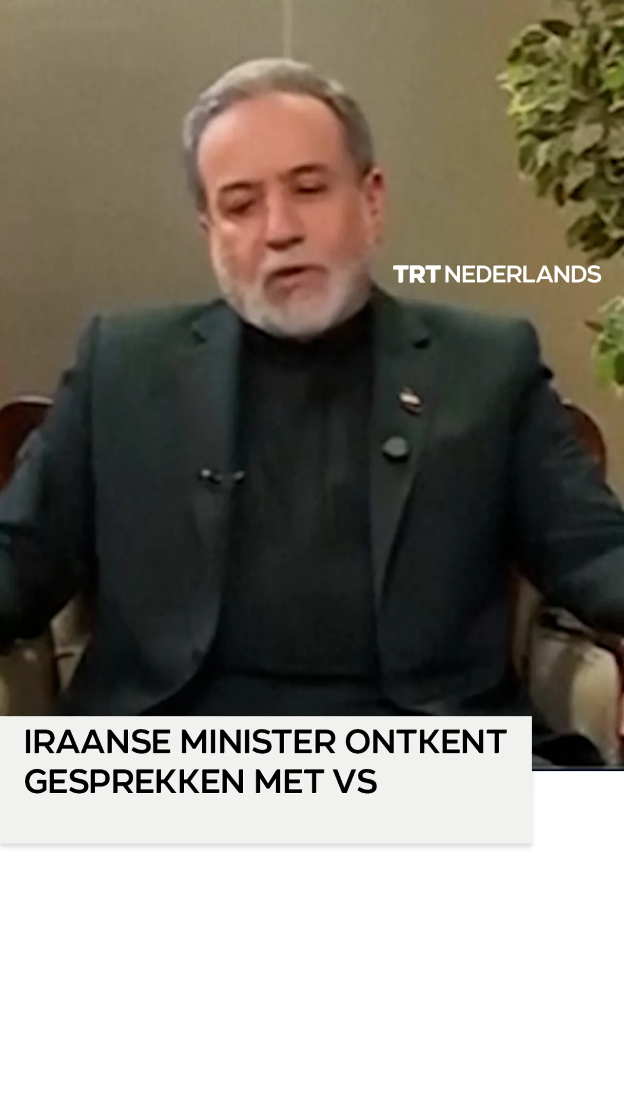 Iraanse minister van Buitenlandse Zaken ontkent gesprekken met VS