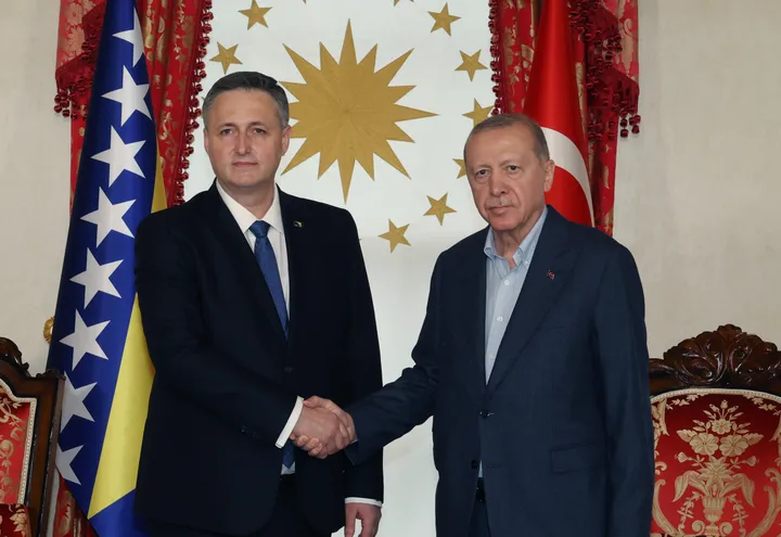 Turkish President Erdogan officially welcomes Bosnian Presidency Chair Becirovic