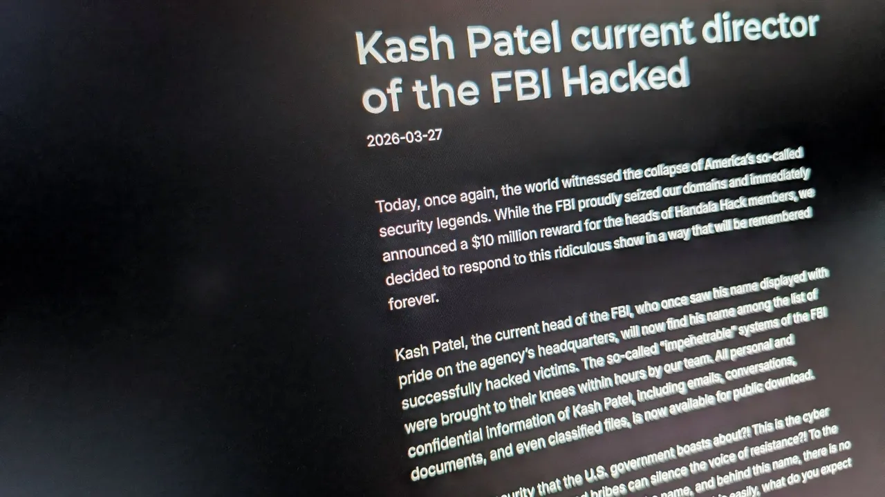 Des hackers iraniens piratent les e-mails du directeur du FBI, Kash Patel