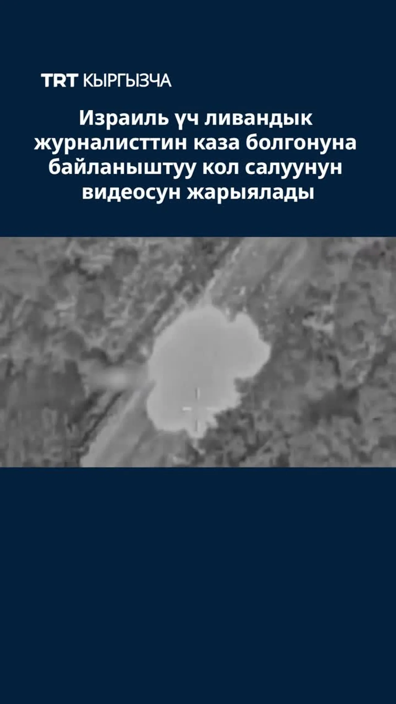 ИЗРАИЛЬ ҮЧ ЛИВАНДЫК ЖУРНАЛИСТТИН КАЗА БОЛГОНУНА БАЙЛАНЫШТУУ КОЛ САЛУУНУН ВИДЕОСУН ЖАРЫЯЛАДЫ