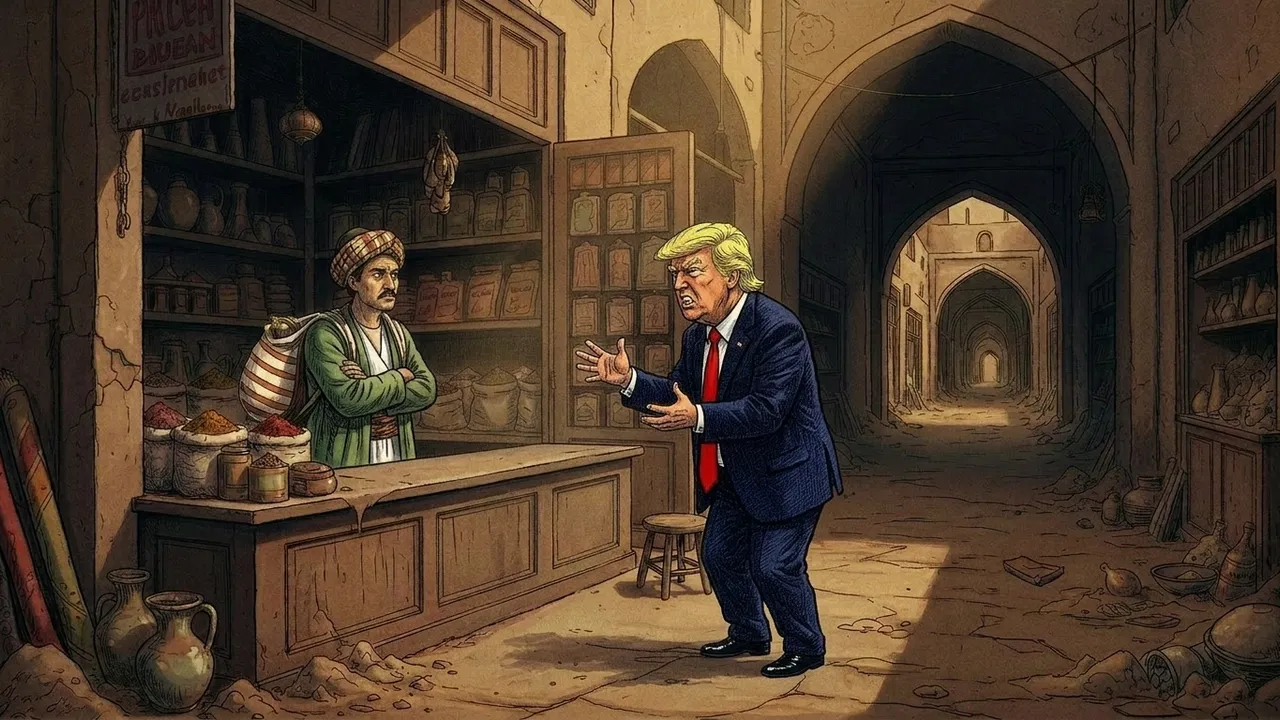 Трамп обчелся на персидском базаре