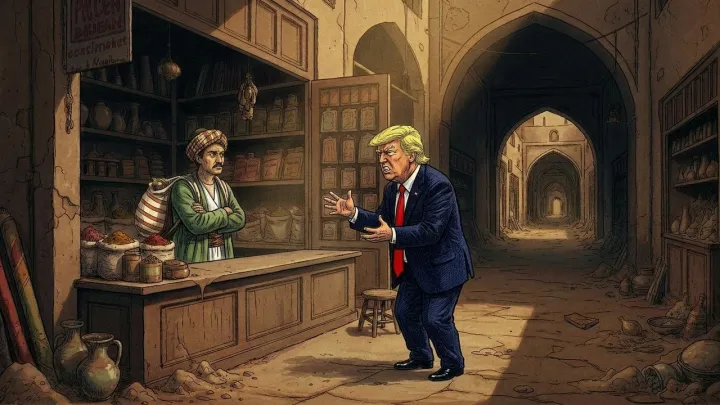 Трамп обчелся на персидском базаре