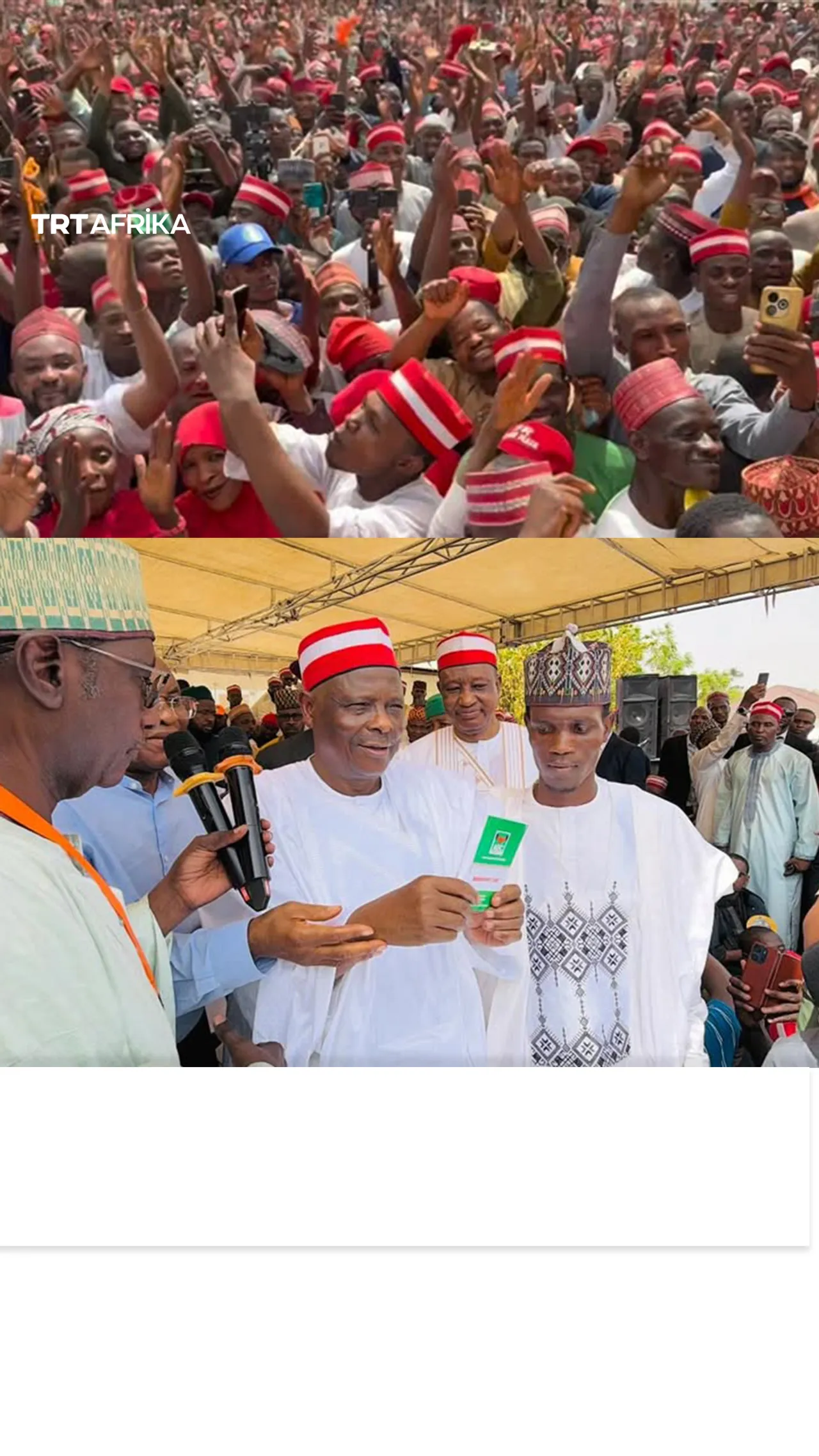 Yadda dubban mutane suka taru yayin da Kwankwaso ya yi rejistar shiga jam'iyyar ADC