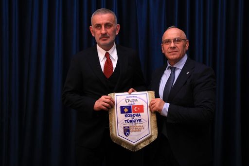 Presidenti i FFK së  Agim Ademi priti në takim homologun turk Ibrahim Ethem Hacıosmanoğlu