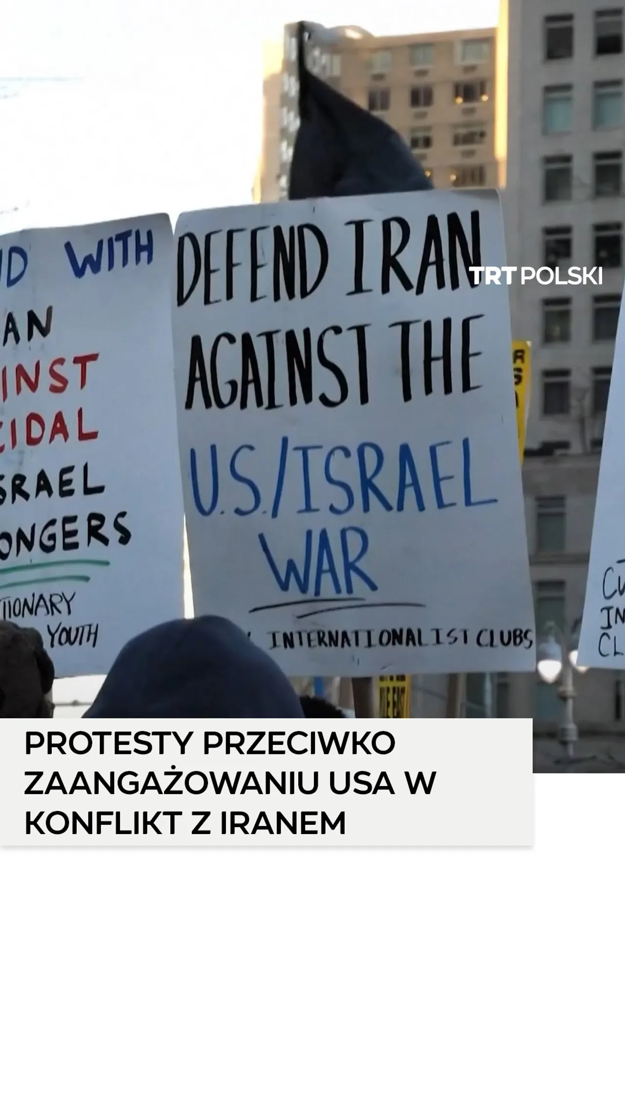 Protesty przeciwko zaangażowaniu USA w konflikt z Iranem