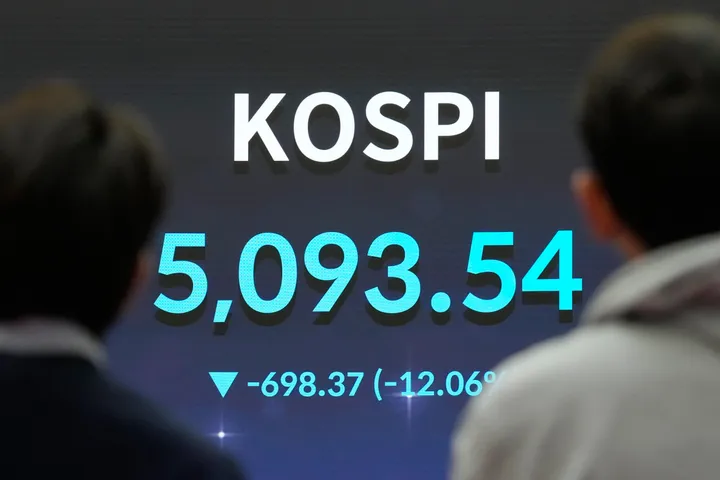 이란 전쟁 공포 속 아시아 시장 급락, 한국 코스피 12% 이상 폭락