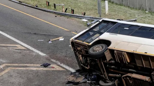 At least 22 people dead after bus overturns in Angola