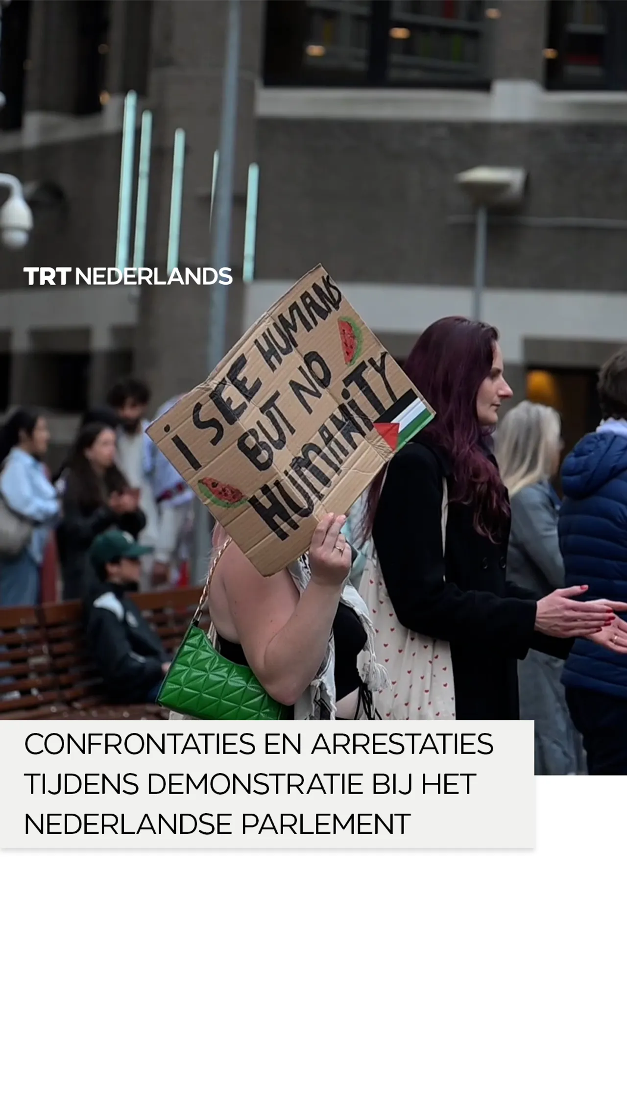 Confrontaties en arrestaties tijdens demonstratie bij het Nederlandse parlement