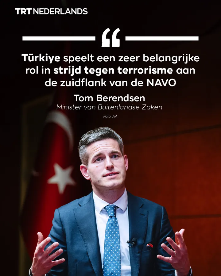 Türkiye speelt een zeer belangrijke rol in strijd tegen terrorisme aan zuidflank van NAVO: Berendsen