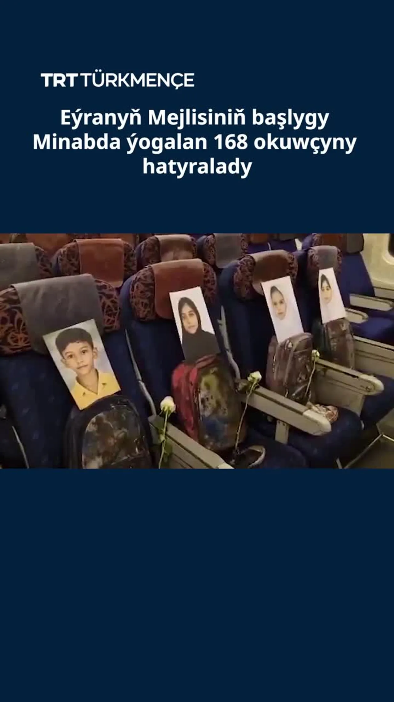 Eýranyň Mejlisiniň başlygy Minabda ýogalan 168 okuwçyny hatyralady