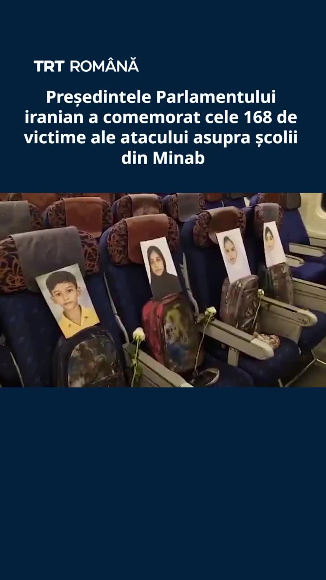 Președintele Parlamentului iranian a comemorat victimele atacului asupra școlii din Minab