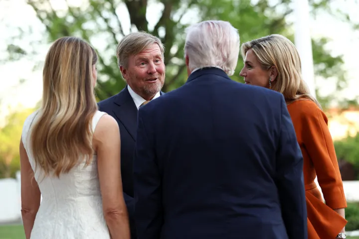 Willem-Alexander en Máxima concluderen overnachting bij Trump in Washington