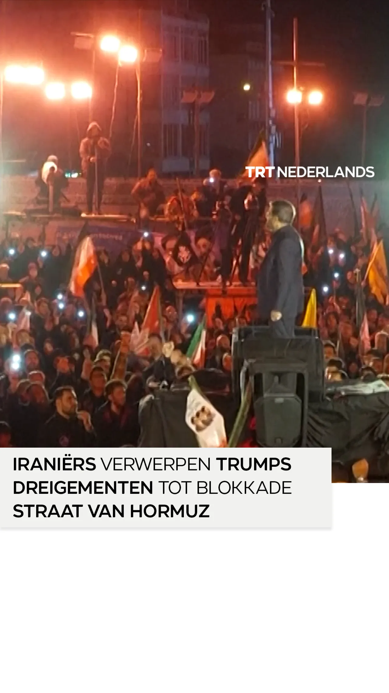 Iraniërs verwerpen Trumps dreigementen om Straat van Hormuz te blokkeren tijdens betoging in Teheran