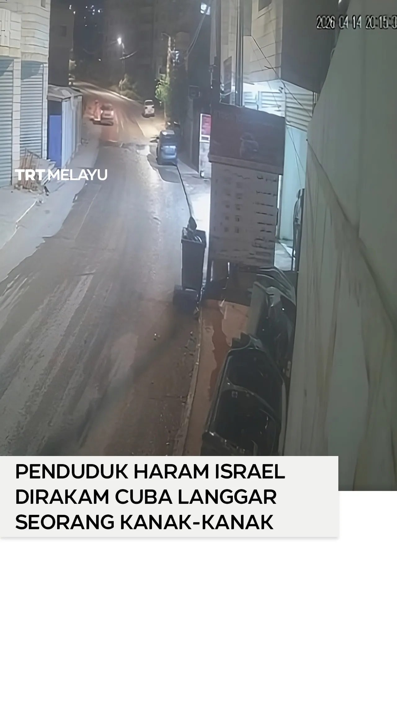 Penduduk haram Israel cuba langgar kanak-kanak Palestin di Tebing Barat