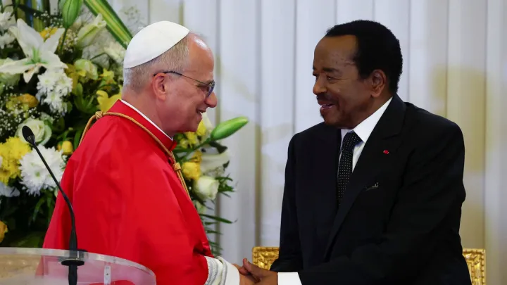 Cameroon president says world needs pope's 'message of peace'