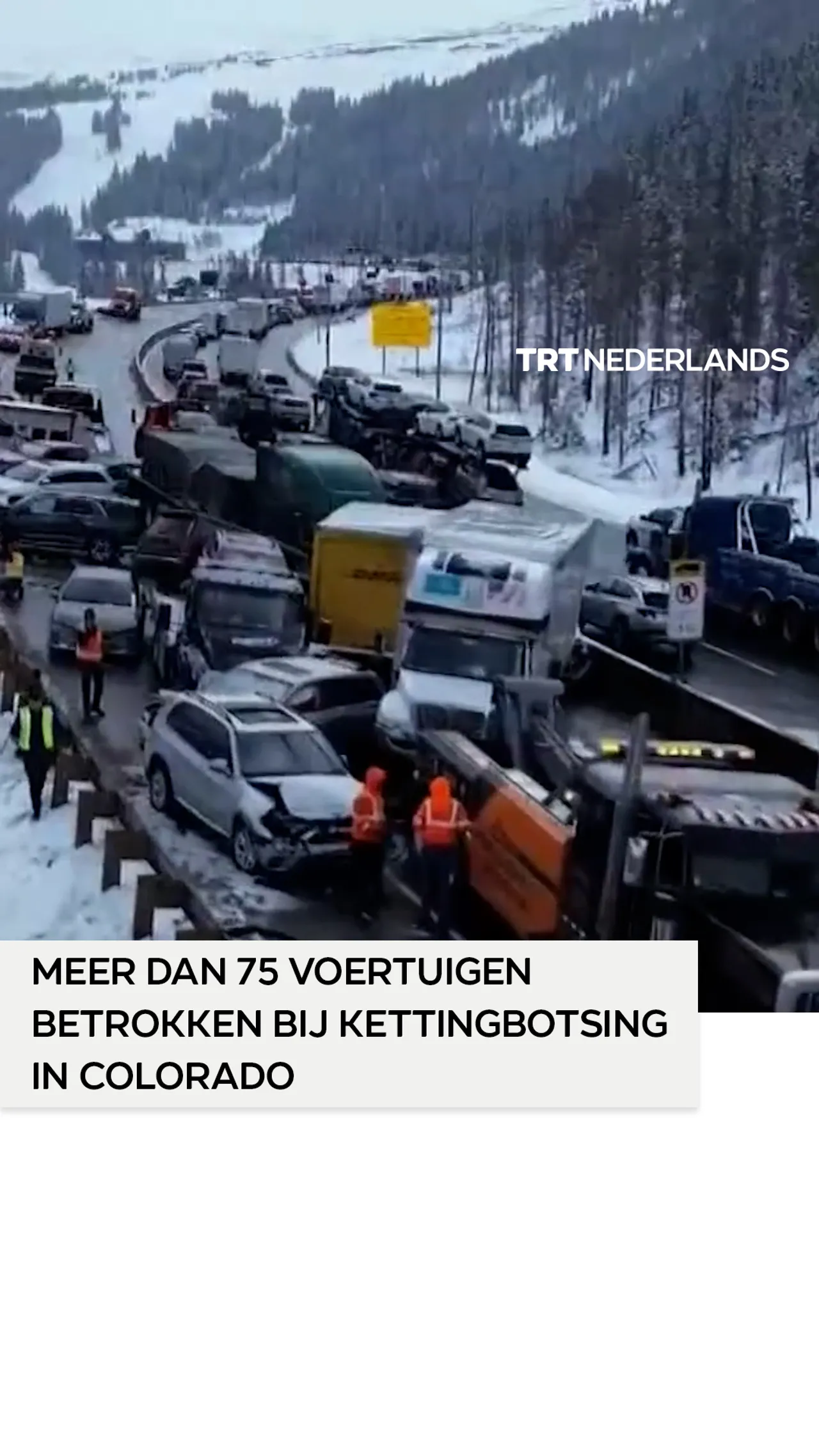 Meer dan 75 voertuigen waren betrokken bij een kettingbotsing in Colorado, Verenigde Staten