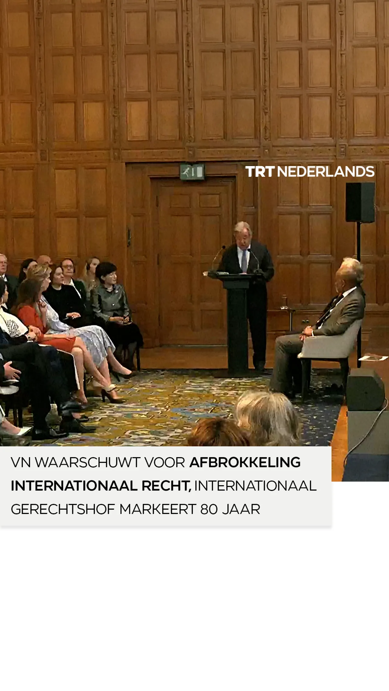 VN waarschuwt voor afbrokkeling internationaal recht, Internationaal Gerechtshof markeert 80 jaar
