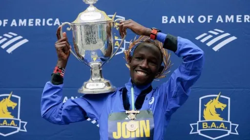 Kenya's Korir shatters Boston Marathon course record as compatriot wins women's race