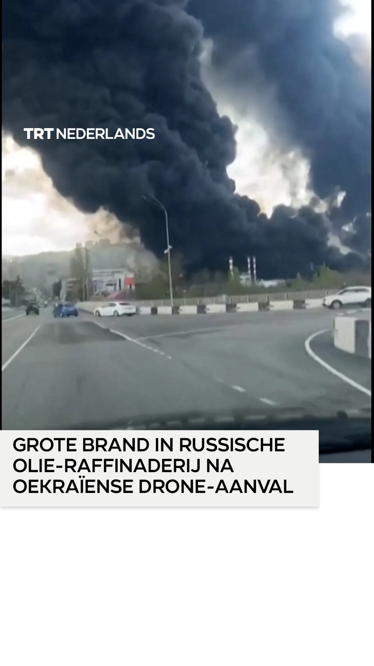 Grote brand in Russische olie-raffinaderij na Oekraïense drone-aanval